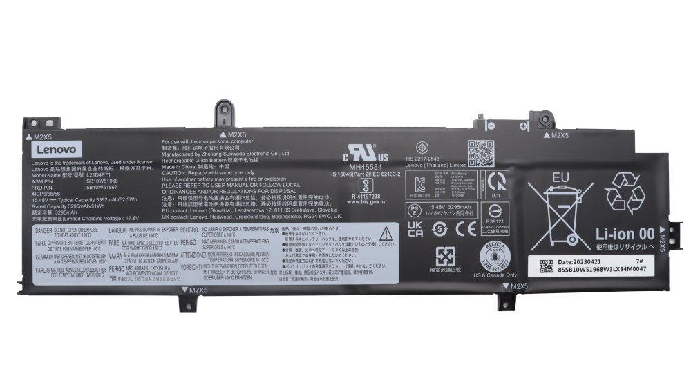 原廠 電池 52.5Wh Lenovo L21M4P72