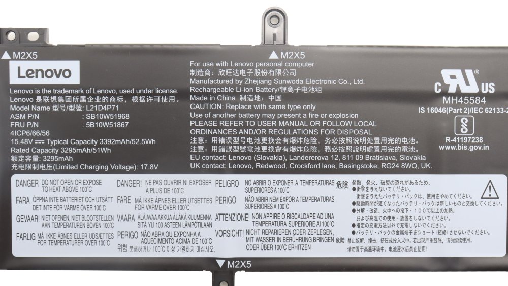 原廠 電池 52.5Wh Lenovo L21M4P72