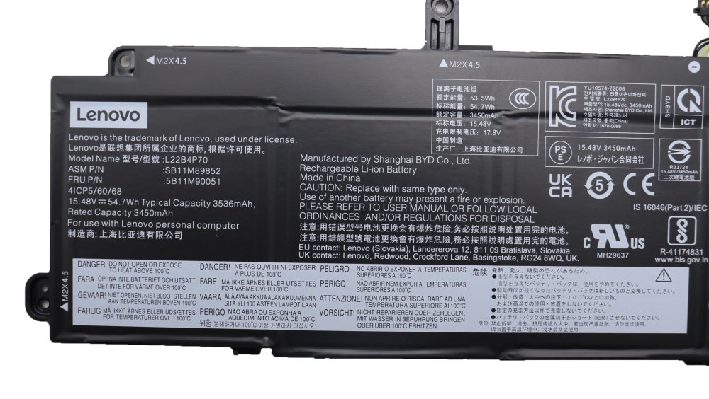 原廠 電池 3536mAh 54.7Wh Lenovo ThinkPad X13 Gen 4 21J3