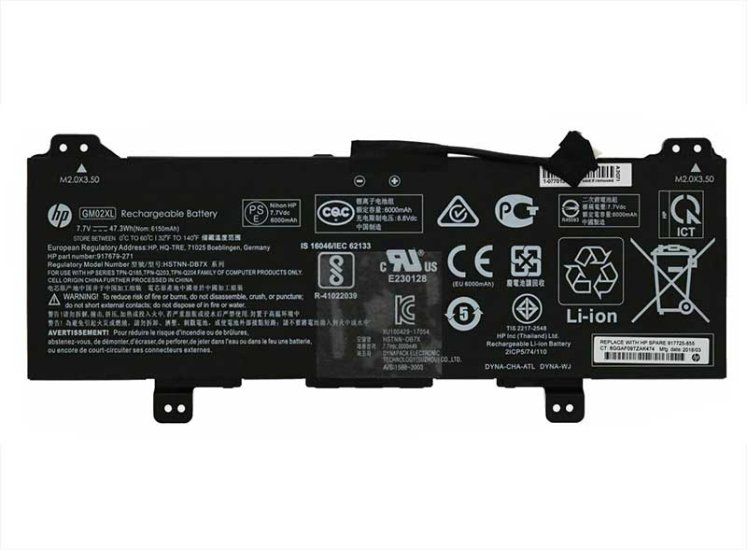 原廠 電池 47.3Wh 6150mAh HP 917679-2C1 - Click Image to Close