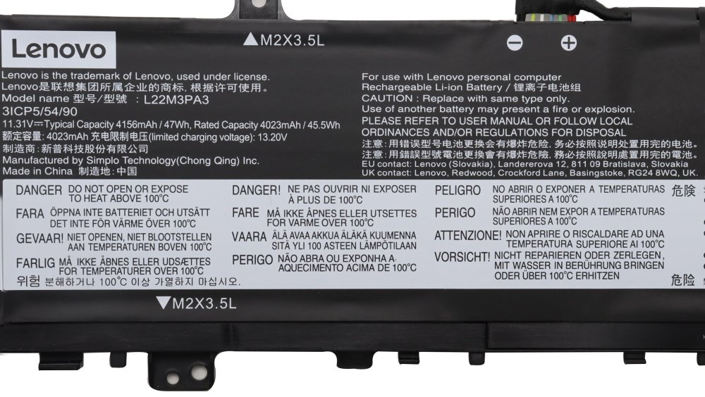 原廠 電池 4156mAh 47Wh Lenovo L22B3PA3