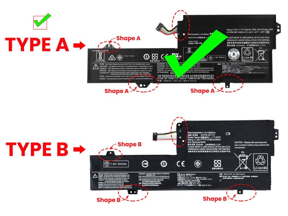 原廠 電池 36Wh 3070mAh Lenovo 5B10Q39198