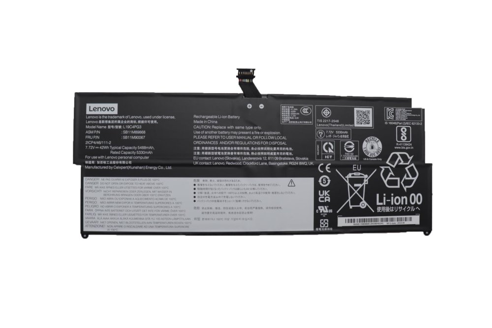 原廠 電池 5488mAh 42Wh Lenovo L19M4PG3