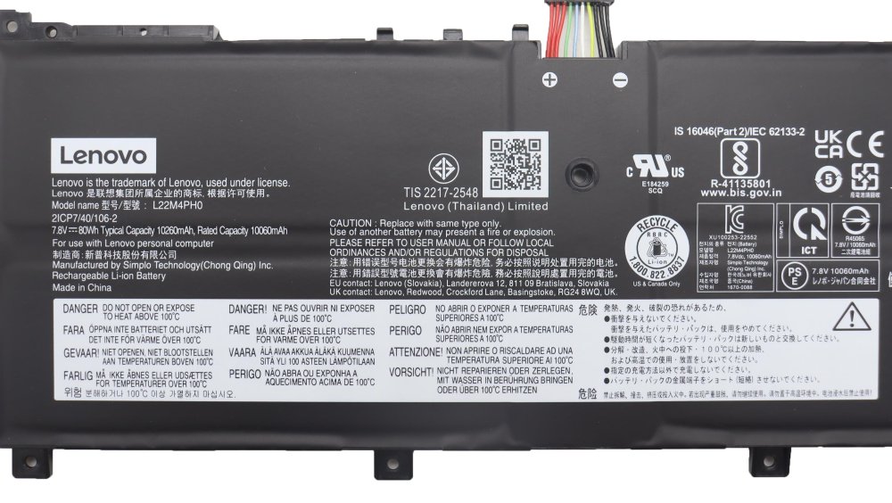 原廠 電池 10260mAh 80Wh Lenovo L22M4PH0