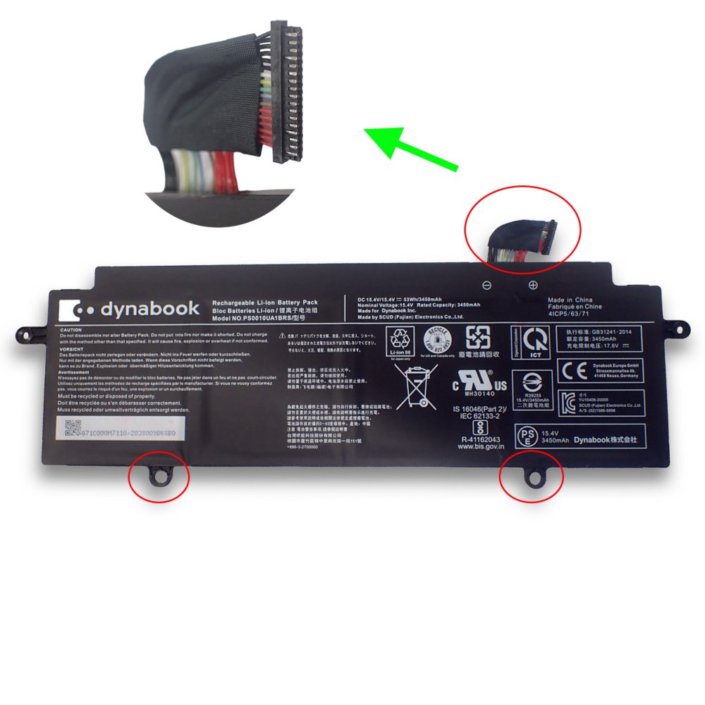原廠 電池 3450mAh 53Wh Toshiba Dynabook Portégé X30W-J-10C