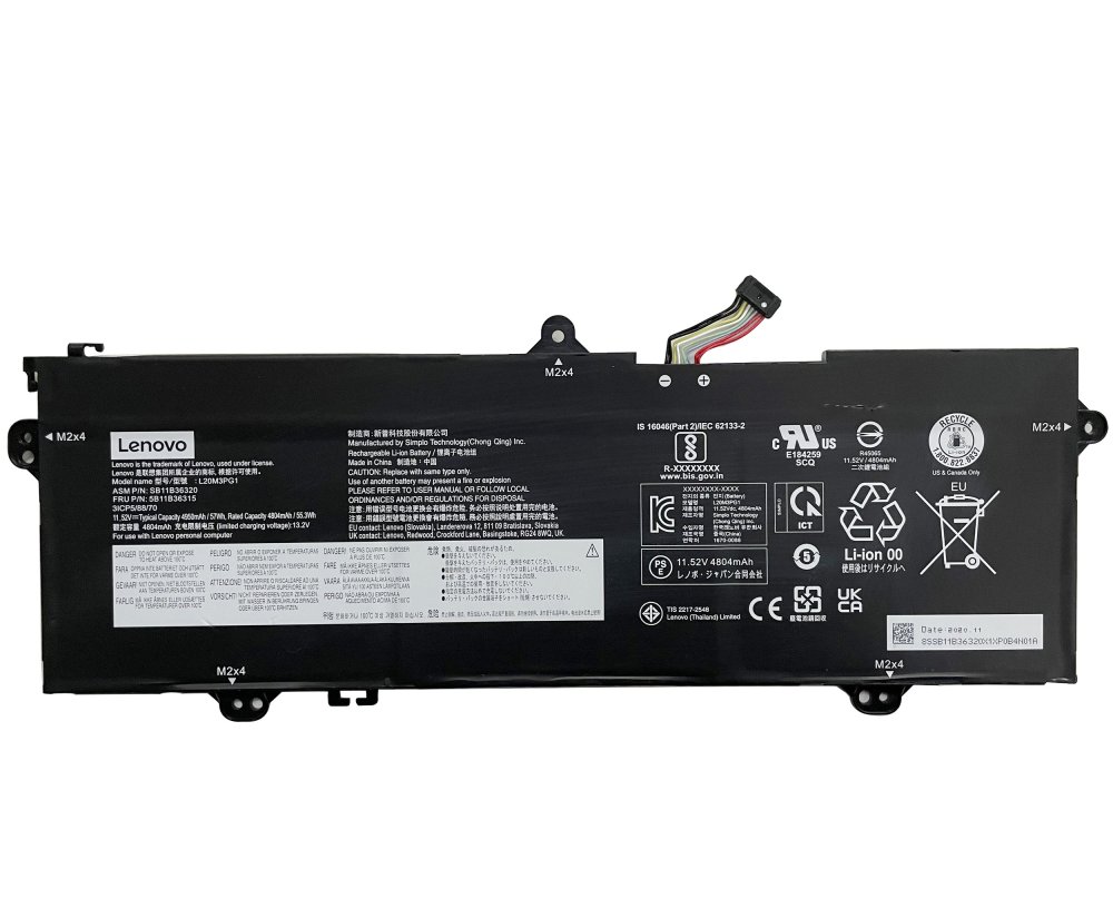 原廠 電池 4950mAh 57Wh Lenovo L20M3PG4