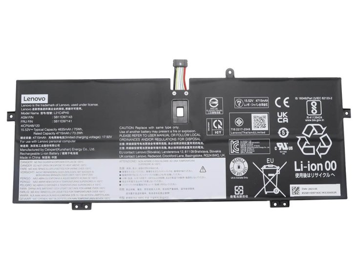 原廠 電池 4835mAh 75Wh Lenovo 5B11D97146 - Click Image to Close