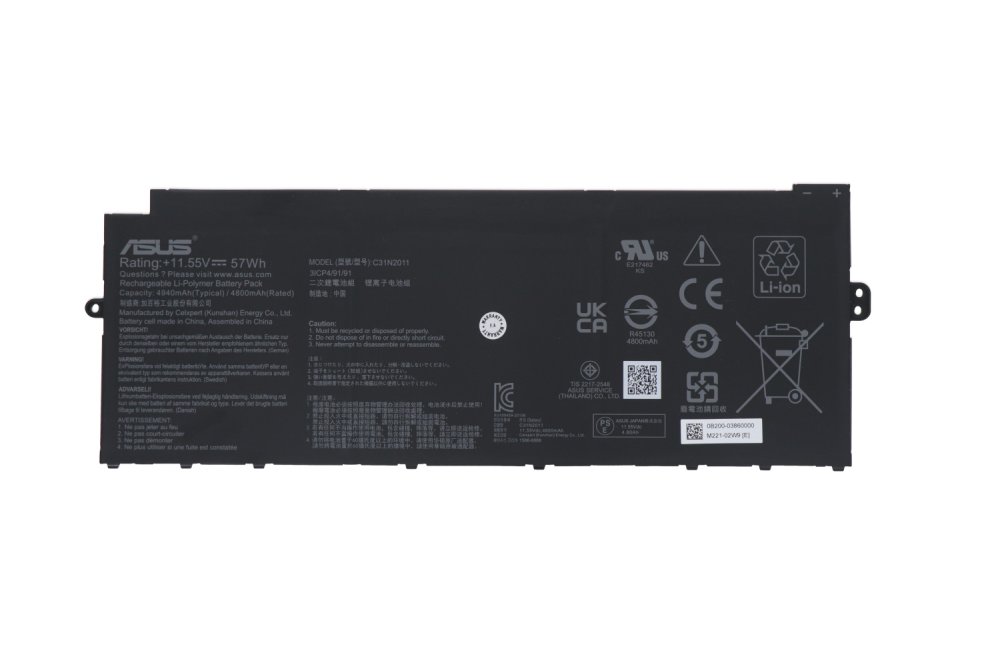 原廠 電池 4900mAh 57Wh Asus Chromebook Flip CX5 CX5500FEA-0031A1135G7