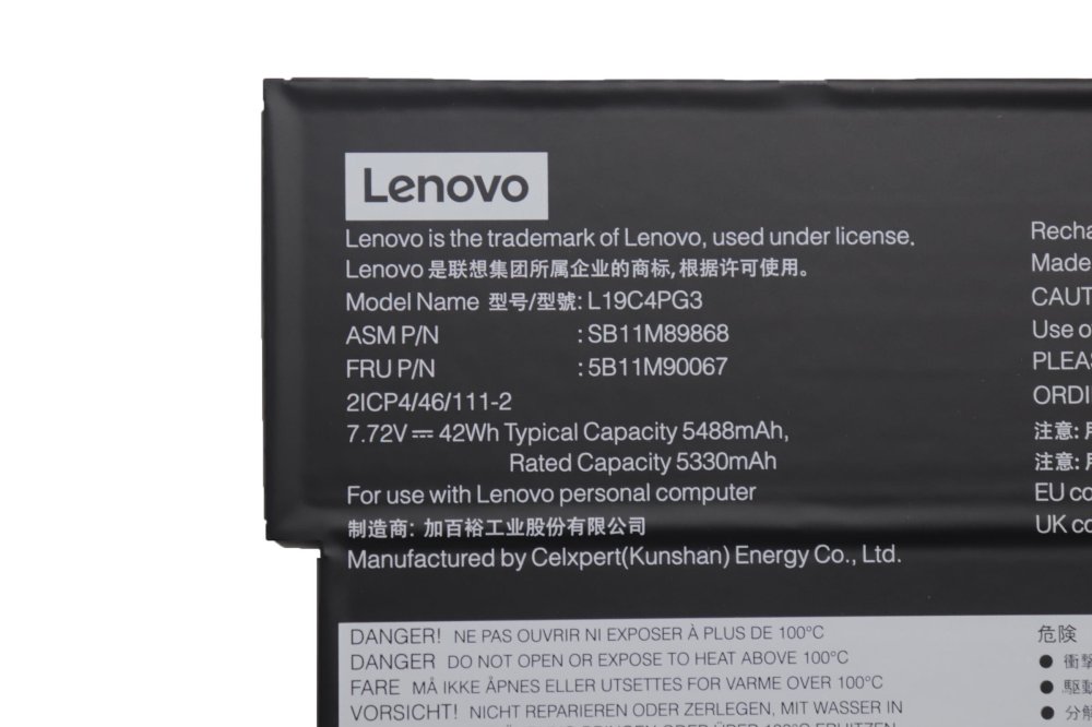 原廠 電池 5488mAh 42Wh Lenovo L19M4PG3