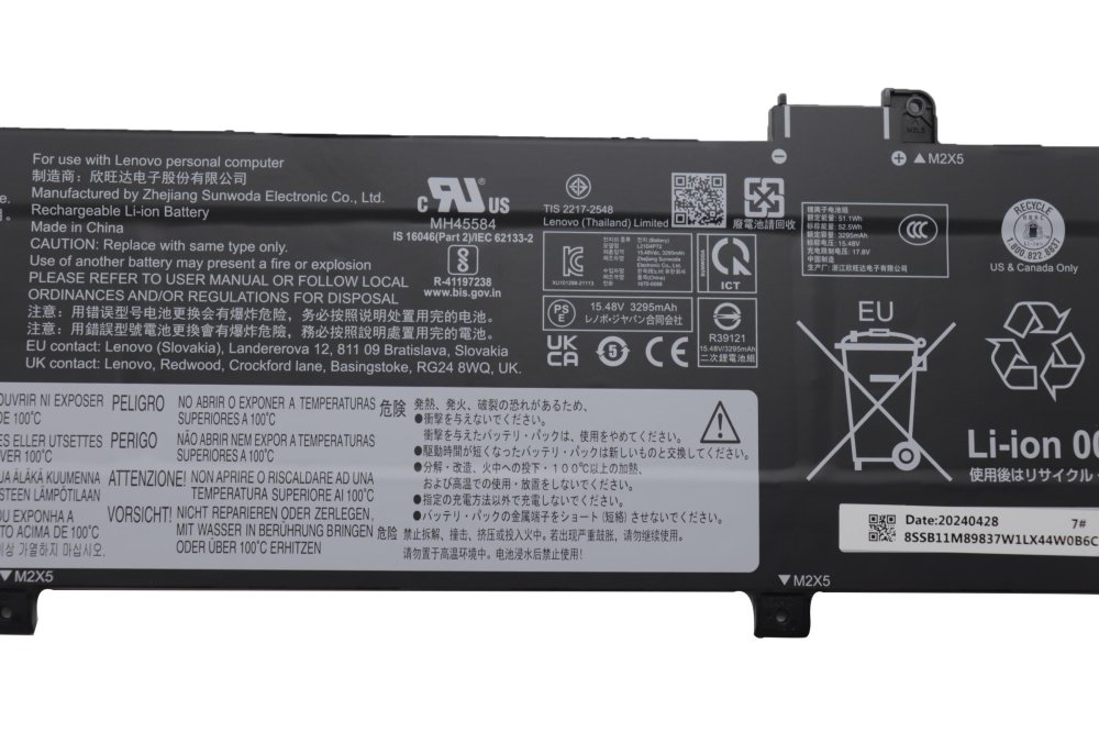 原廠 電池 3392mAh 52.5Wh Lenovo 5B10W51869