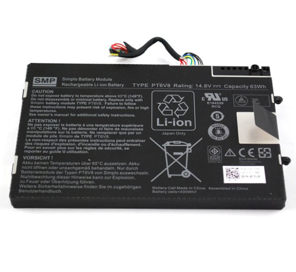 63Wh Dell 8P6X6 P06T PT6V8 T7YJR 電池 - Click Image to Close