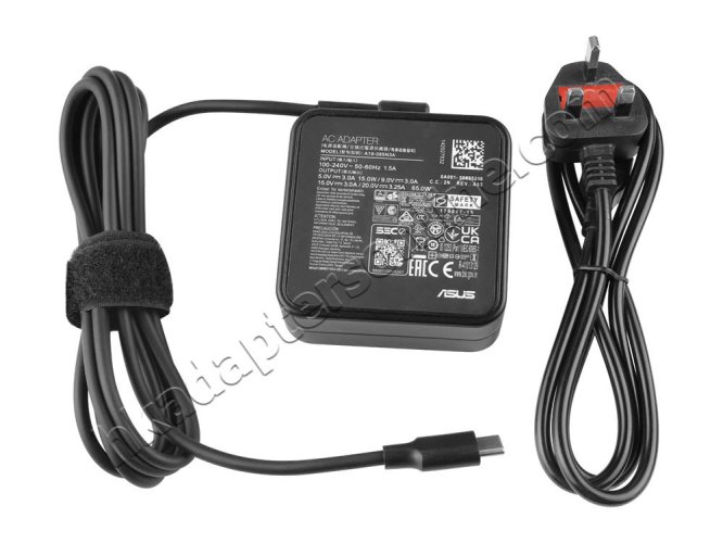 原廠65W USB-C Asus Zenbook 14 OLED UM3406KA Charger 充電器電源+ 電源線