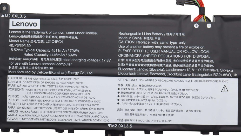 原廠 電池 4511mAh 70Wh Lenovo L21D4PE0