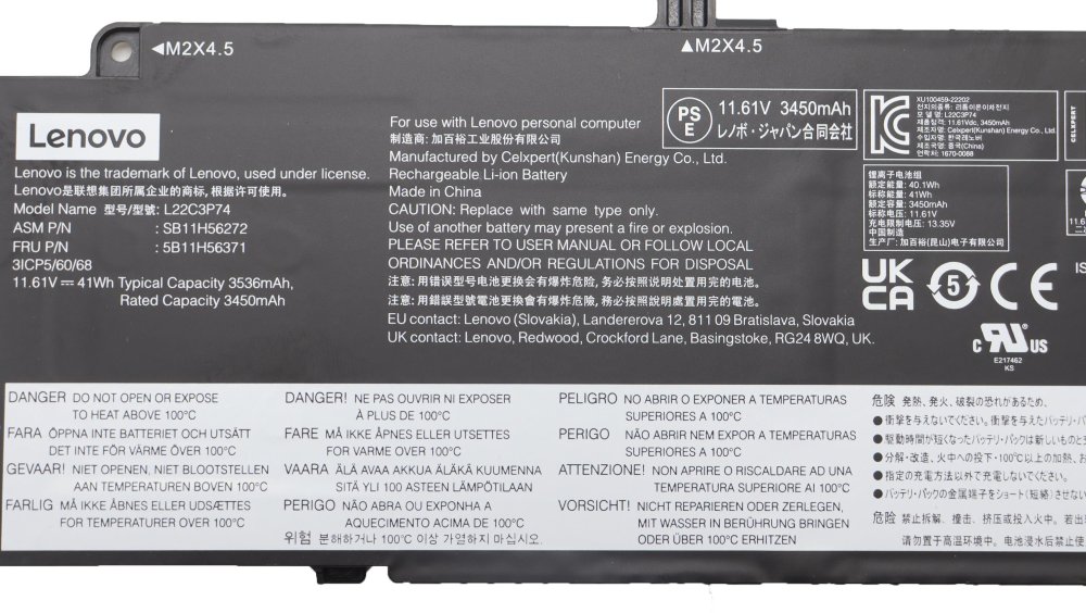 原廠 電池 3536mAh 41Wh Lenovo ThinkPad X13 Gen 4 21J4