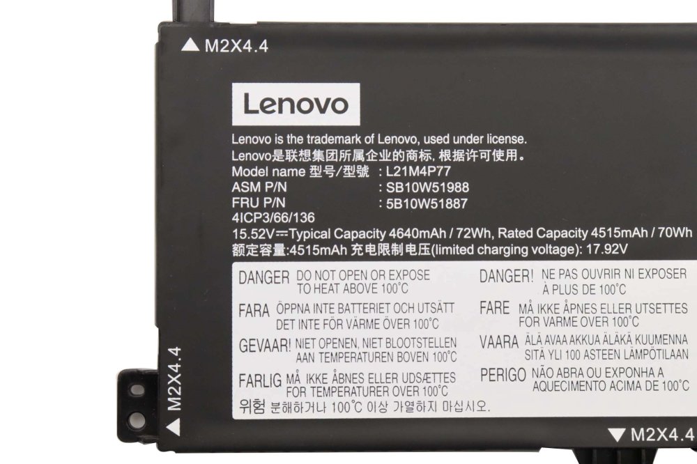 原廠 電池 4640mAh 72Wh Lenovo 5B11M90085