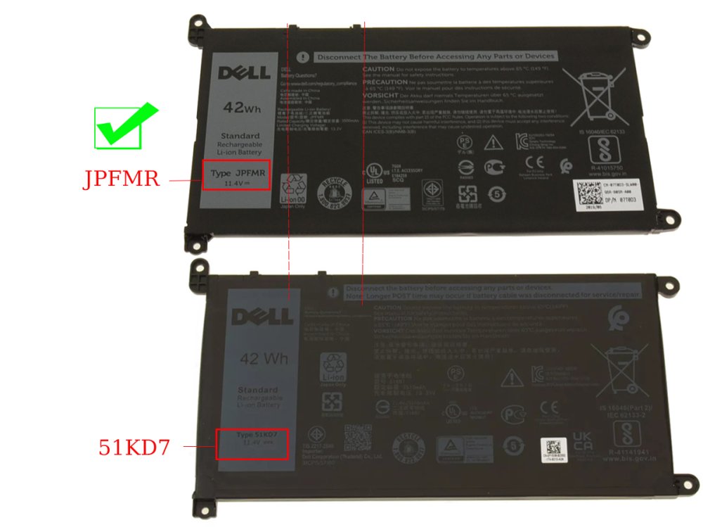 原廠 電池 3500mAh 42Wh Dell JPFMR 0JPFMR