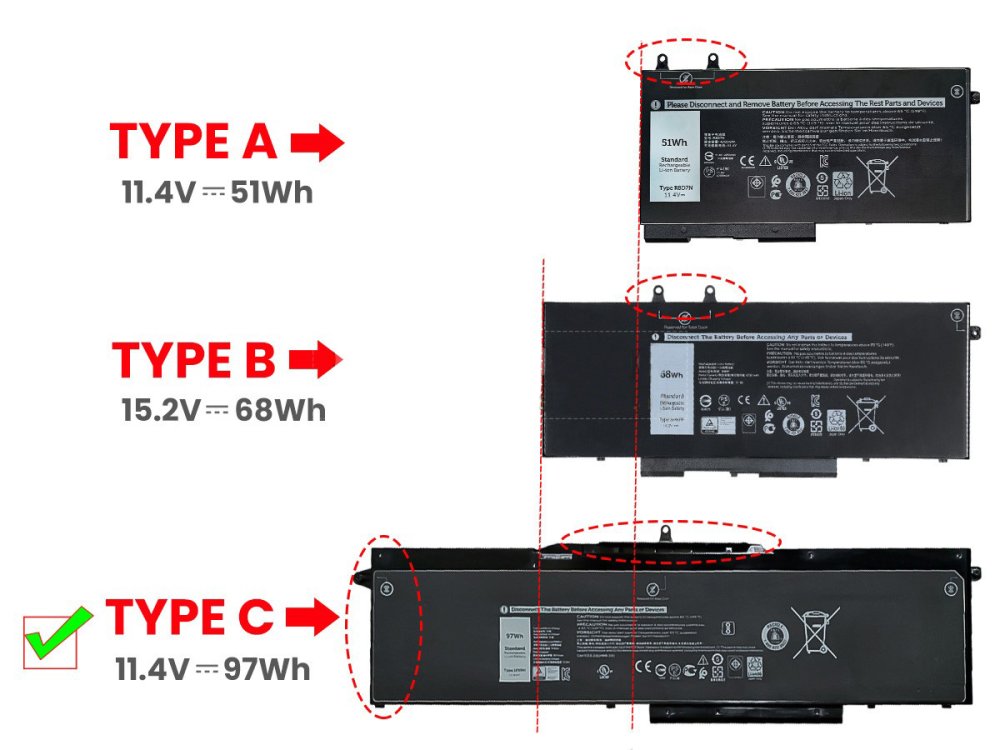 原廠 電池 97Wh 8070mAh Dell Latitude E5501 Series