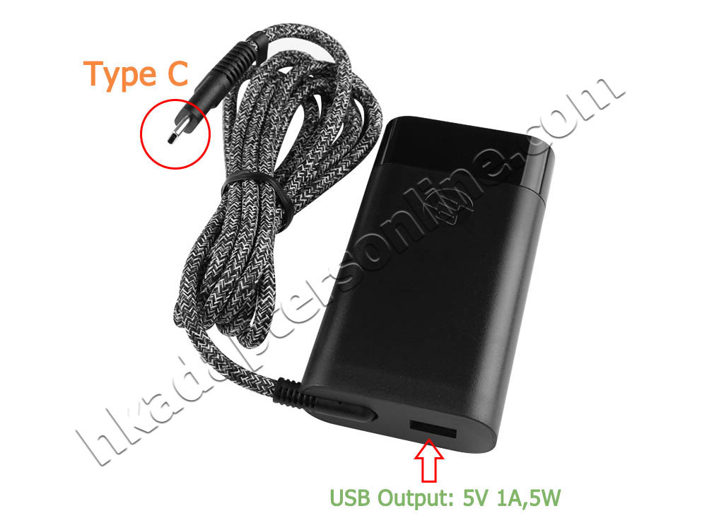 Original 65W USB-C HP OmniBook X AI 14-fe0000 Adapter Charger + Cord