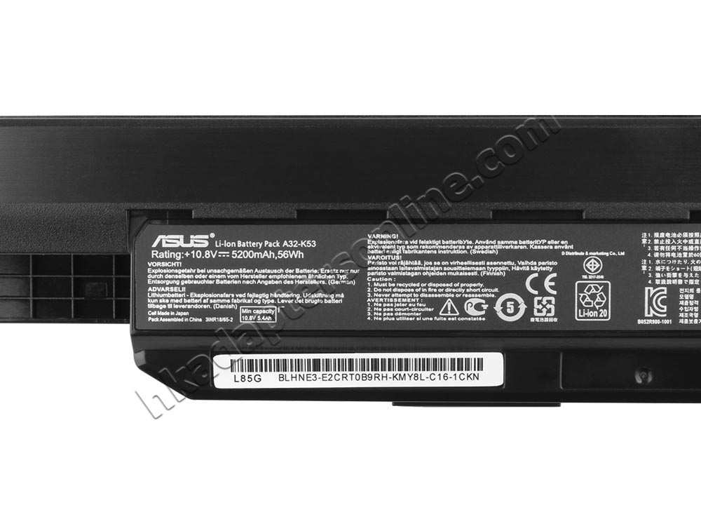 6芯 Asus K53T K53TA K53U K53-3D 電池