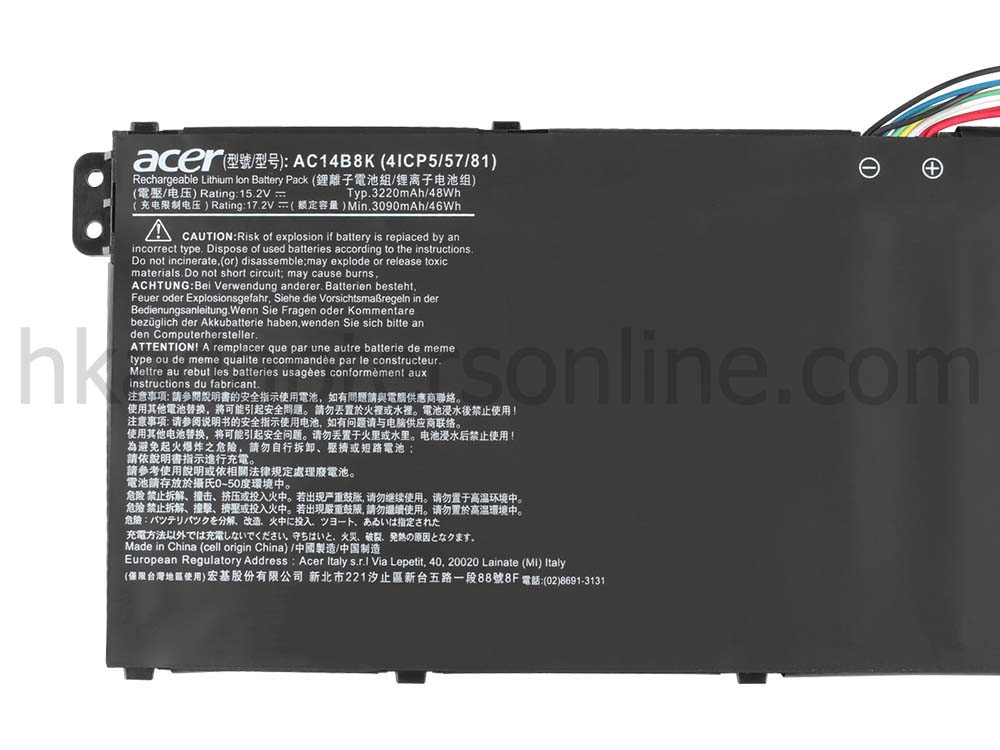3220mAh 48Wh 4芯 Acer TravelMate P238-M 電池