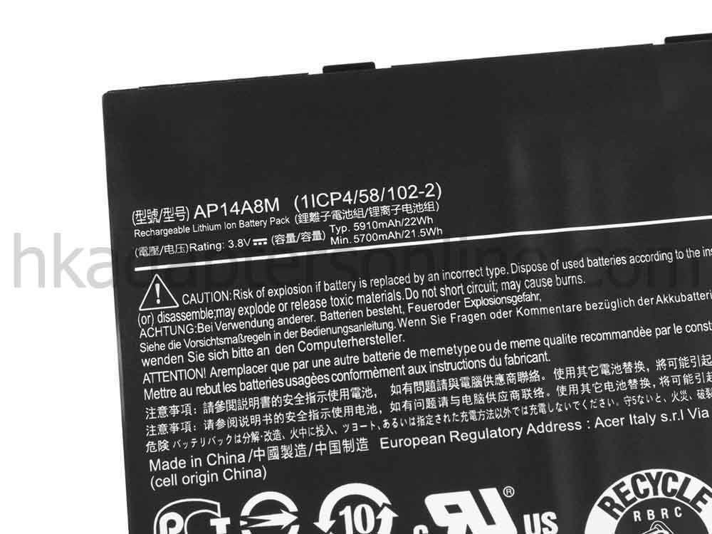 原裝 22Wh 5910mAh 電池 Acer Iconia Tab 10 A1407 A3-A20-K1AY