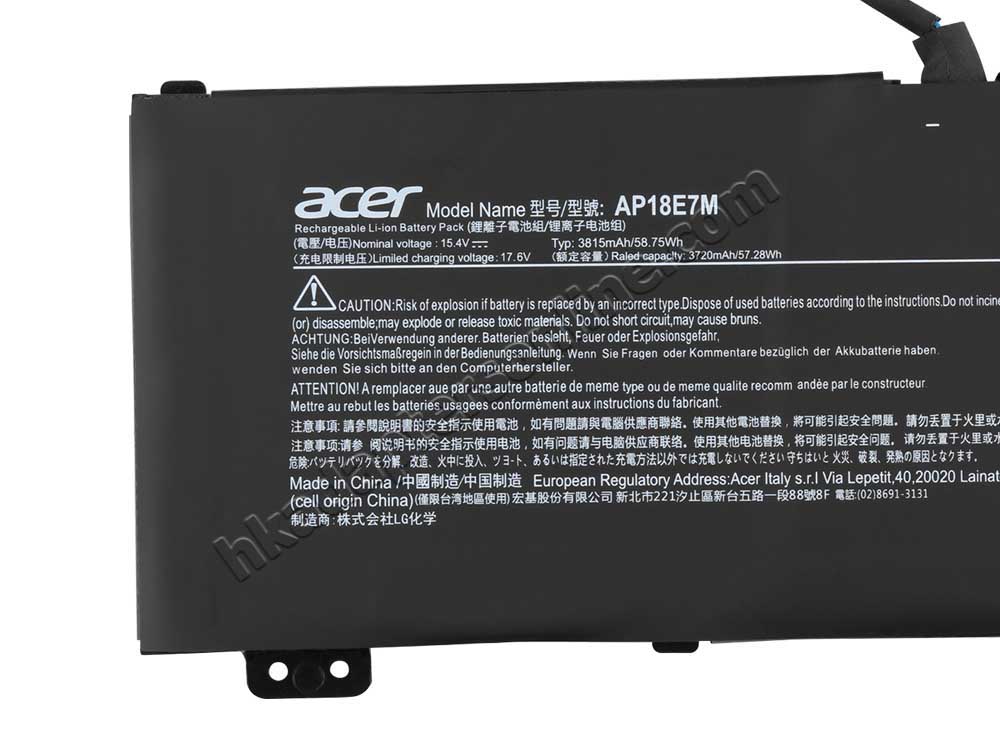 原裝 3815mAh 58.75Wh 3芯 Acer Predator Helios 300 PH317-55-743T 電池
