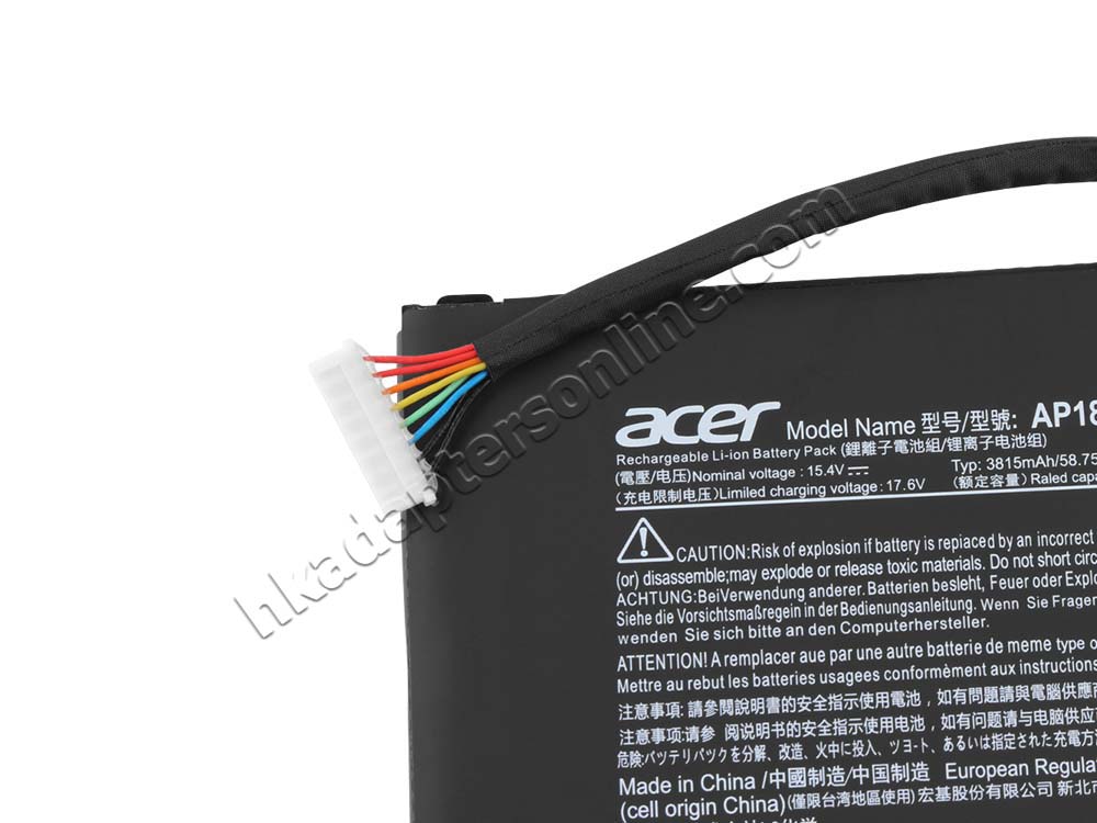 原裝 3815mAh 58.75Wh 3芯 Acer Predator Helios 300 PH317-55-743T 電池