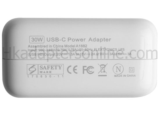 USB-C 30W Apple MacBook 12 2017 FNYK2SF/A Charger 充電器 電源 + 電源線