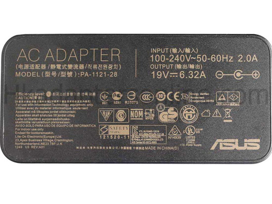 原裝 120W Asus K570UD-DM276T Charger 充電器 電源 + 電源線