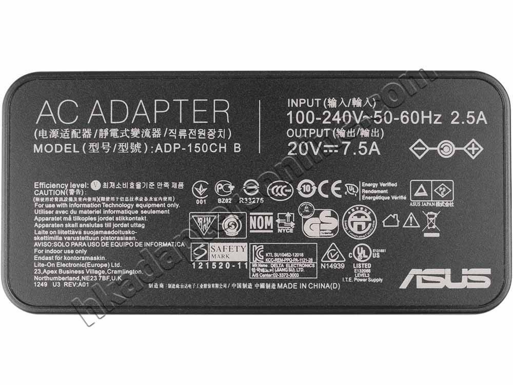 原裝 150W Asus 0A001-00082900 Charger 充電器 電源 + 電源線