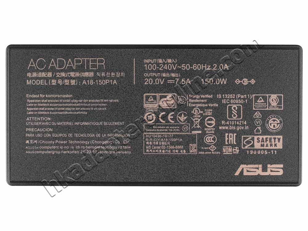 原裝 150W Asus 0A001-00082900 Charger 充電器 電源 + 電源線