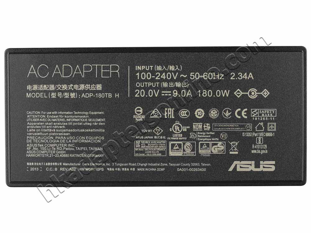 原裝 180W Asus 0A001-00265200 Charger 充電器 電源 + 電源線