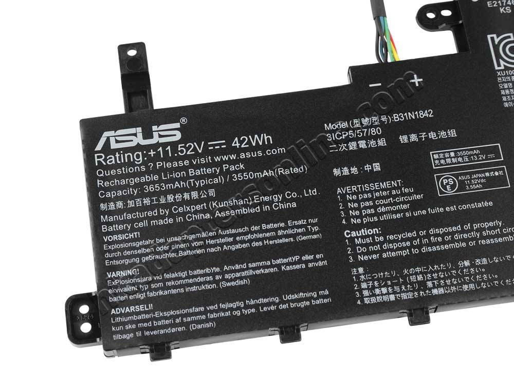 原廠 電池 3645mAh 42Wh Asus B31BmE1