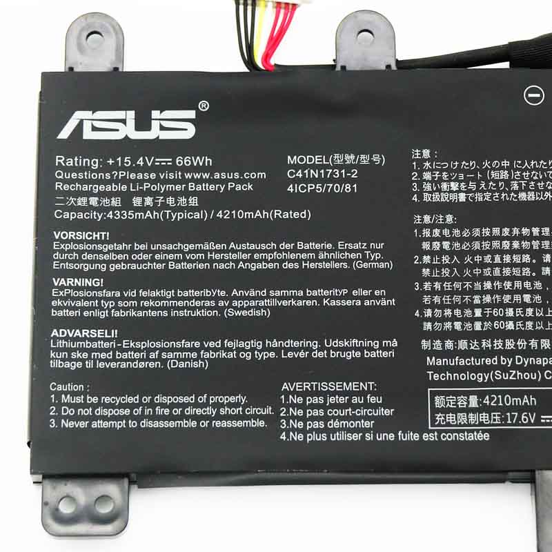 原廠 電池 4335mAh 66Wh Asus C41PoJ5 C41PnJ5