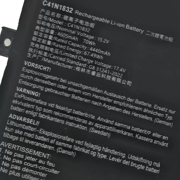 原廠 電池 4550mAh 70Wh Asus Pro P3540FA-0101A8565U