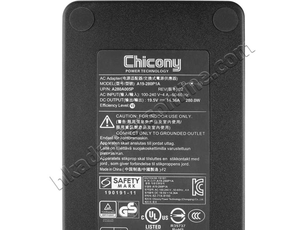 原廠 280W Acer Nitro 17 AN17-42-R1P4 Charger 充電器 電源 + 電源線