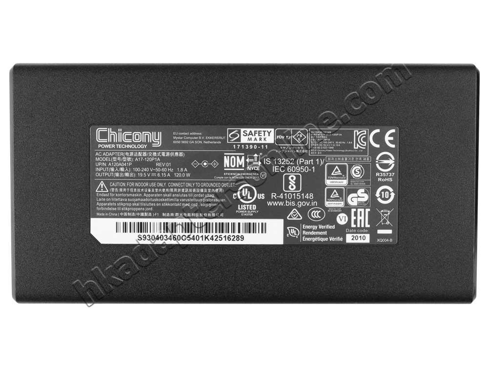 原裝 120W MSI GL62 7RD-614PL Charger 充電器 電源 + 電源線