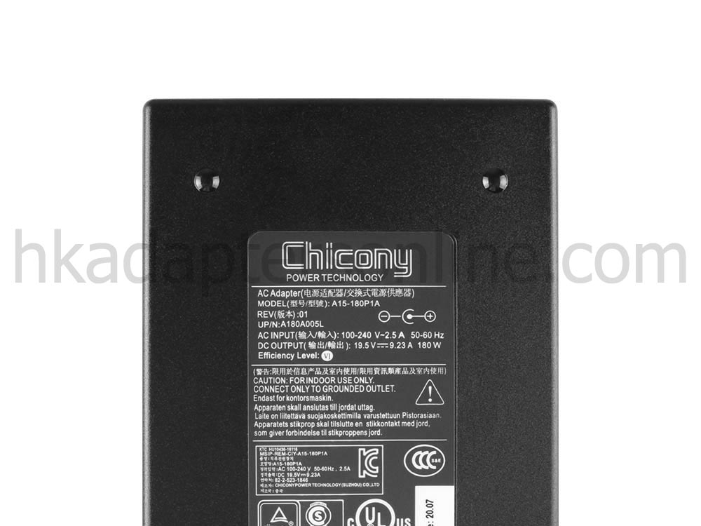 原裝 180W Slim MSI S93-0404480-D04 Charger 充電器 電源 + 電源線