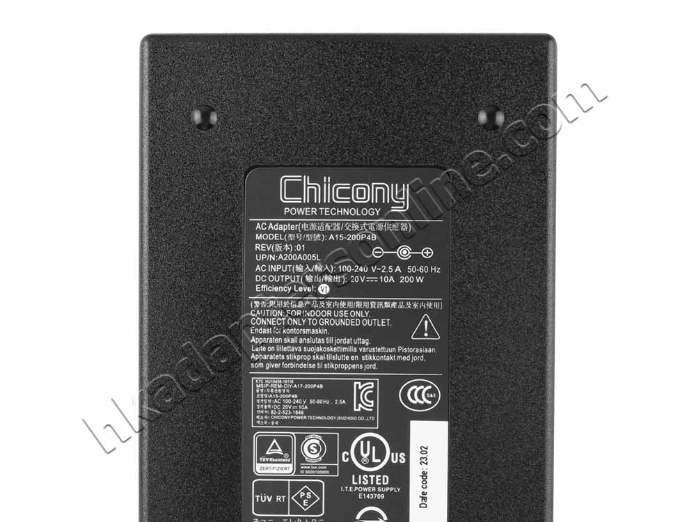 原廠 200W MSI Bravo 15 C7UDXP MS-158N Charger 充電器 電源 + 電源線