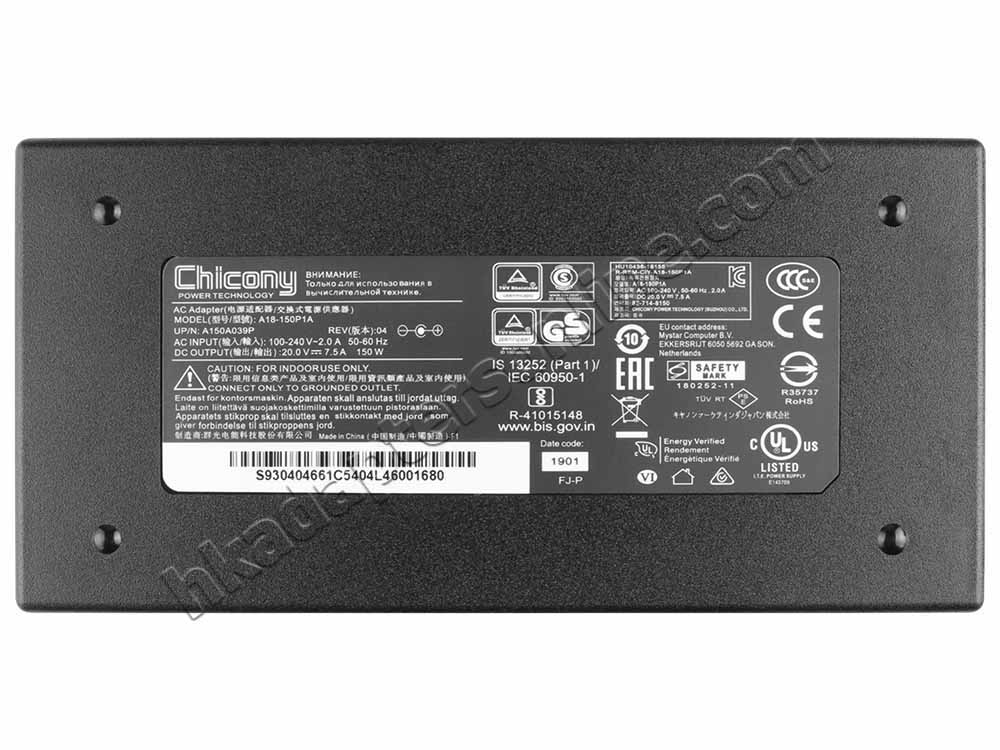 原廠 150W Acer Aspire 9920 Charger 充電器 電源 + 電源線