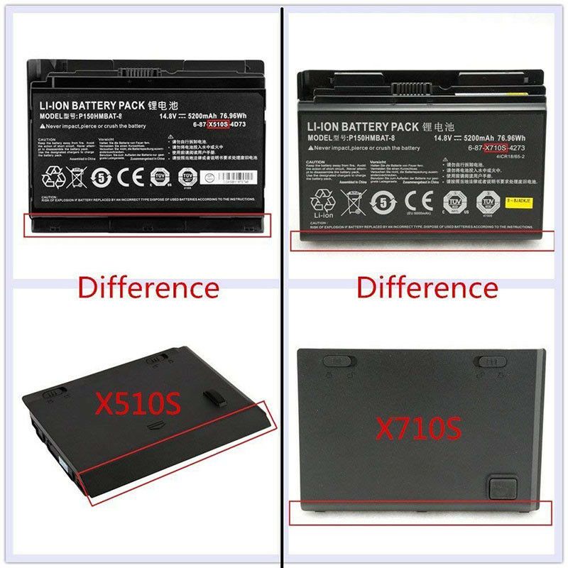 5200mAh Clevo P151 P151EM P151HM 電池