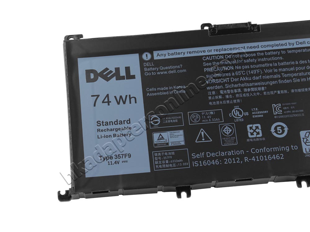 P65f001 dell аккумулятор