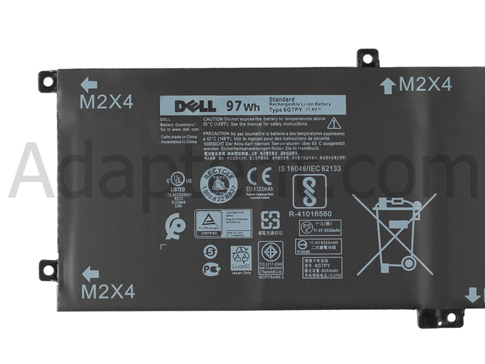 原裝 97Wh Dell O6GTPY 電池