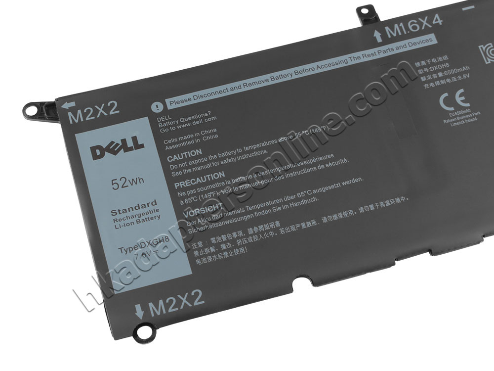 原裝 6500mAh 52Wh Dell 0G8VCF OG8VCF 電池