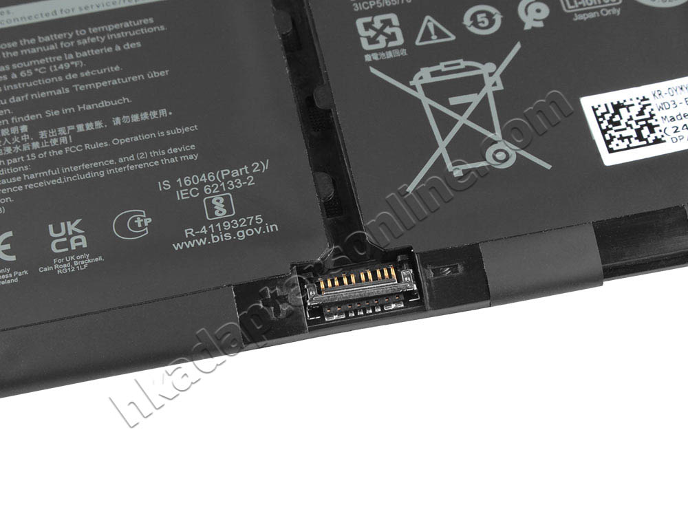 原廠 3640mAh 41Wh Dell OFH3K2 0MGCM5 電池