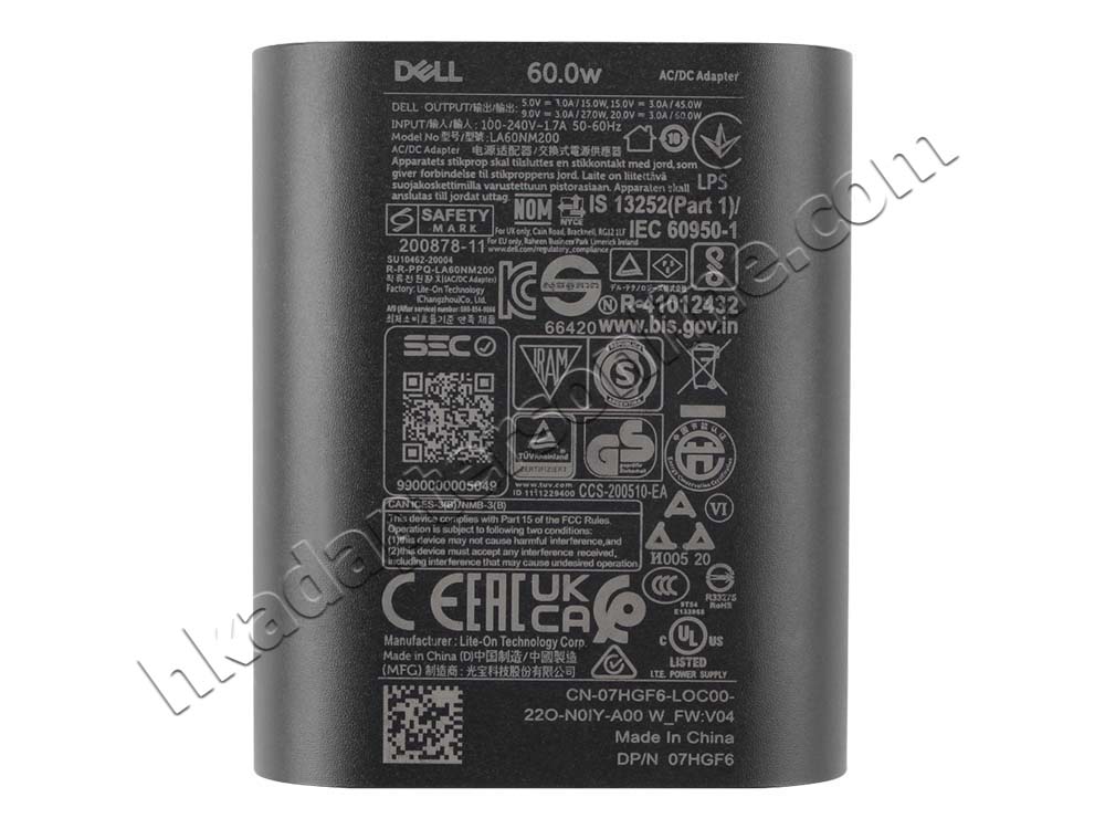 原廠 60W USB-C Dell Pro 14 PC14250 Charger 充電器 電源 + 電源線