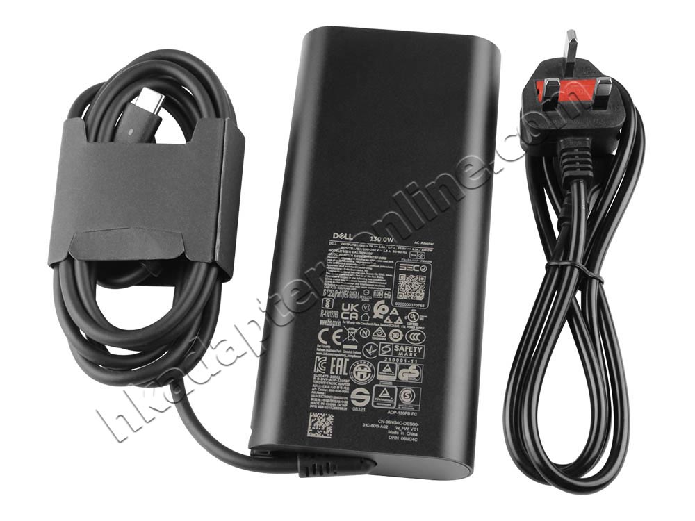 原廠 130W GaN Dell GNH73 492-BDPB Charger 充電器 電源 + 電源線