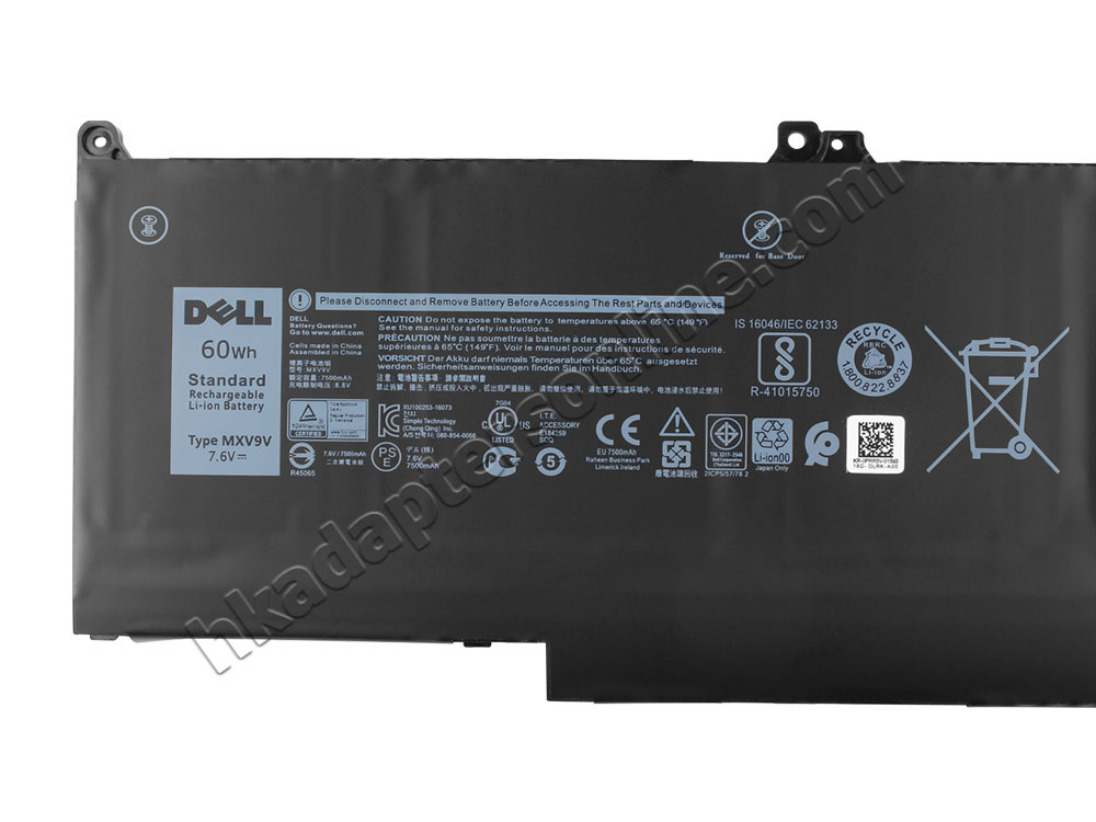 原廠 7500mAh 60Wh Dell 0N2K62 K4Y2J 電池