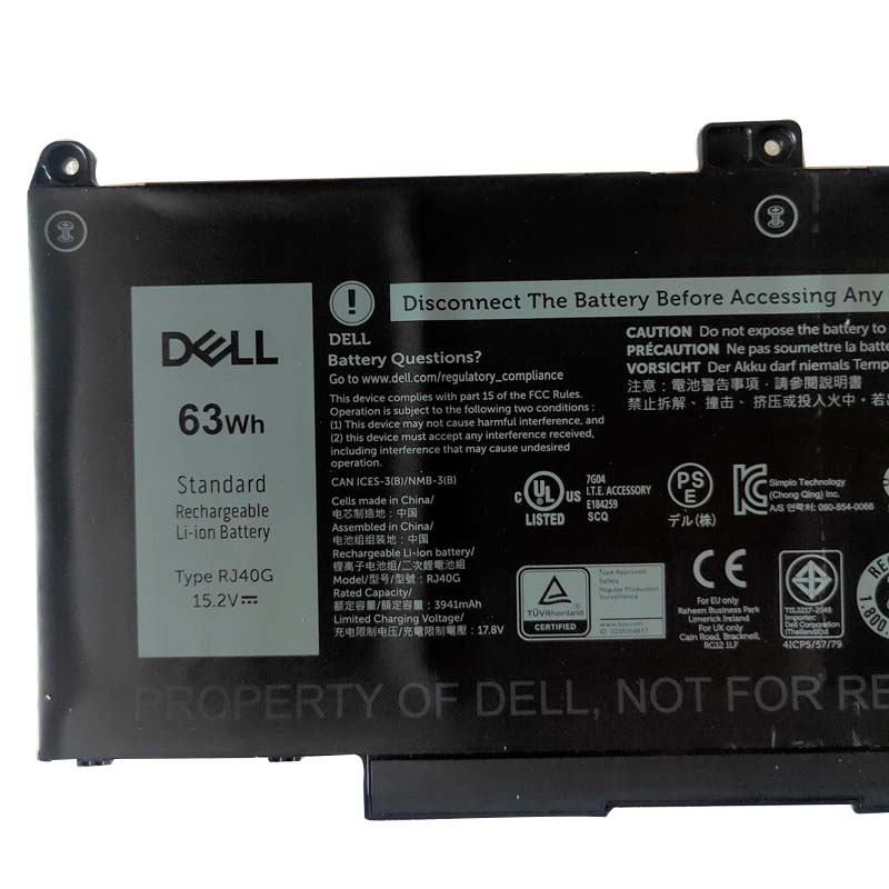 4145mAh 63Wh Dell 01K2CF 1K2CF 451-BCSW 電池