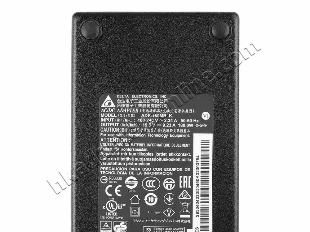 原裝 180W Medion Erazer X7857 MD 60822 Charger 充電器 電源 + 電源線